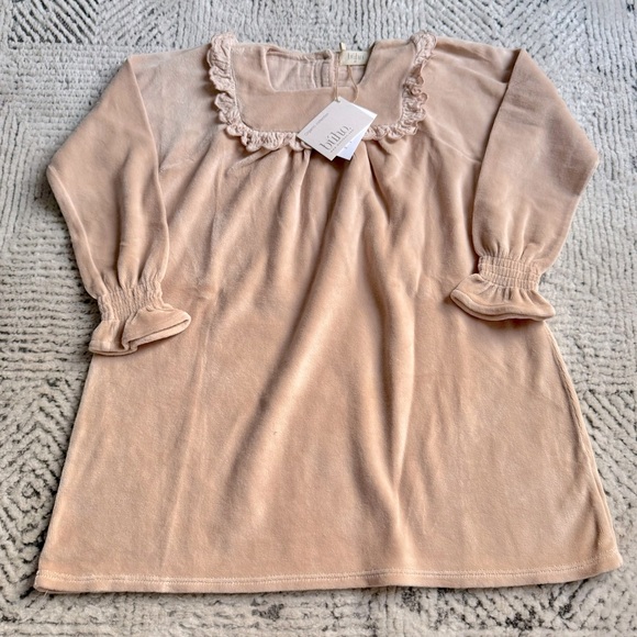NEW!!! BÚHO Velour DressPowder pink size 4y (kids)